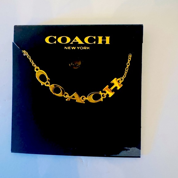 COACH Block Script Slider Bracelet NWT - Picture 1 of 6